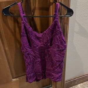 Embellished Purple Beaded Cami Tank